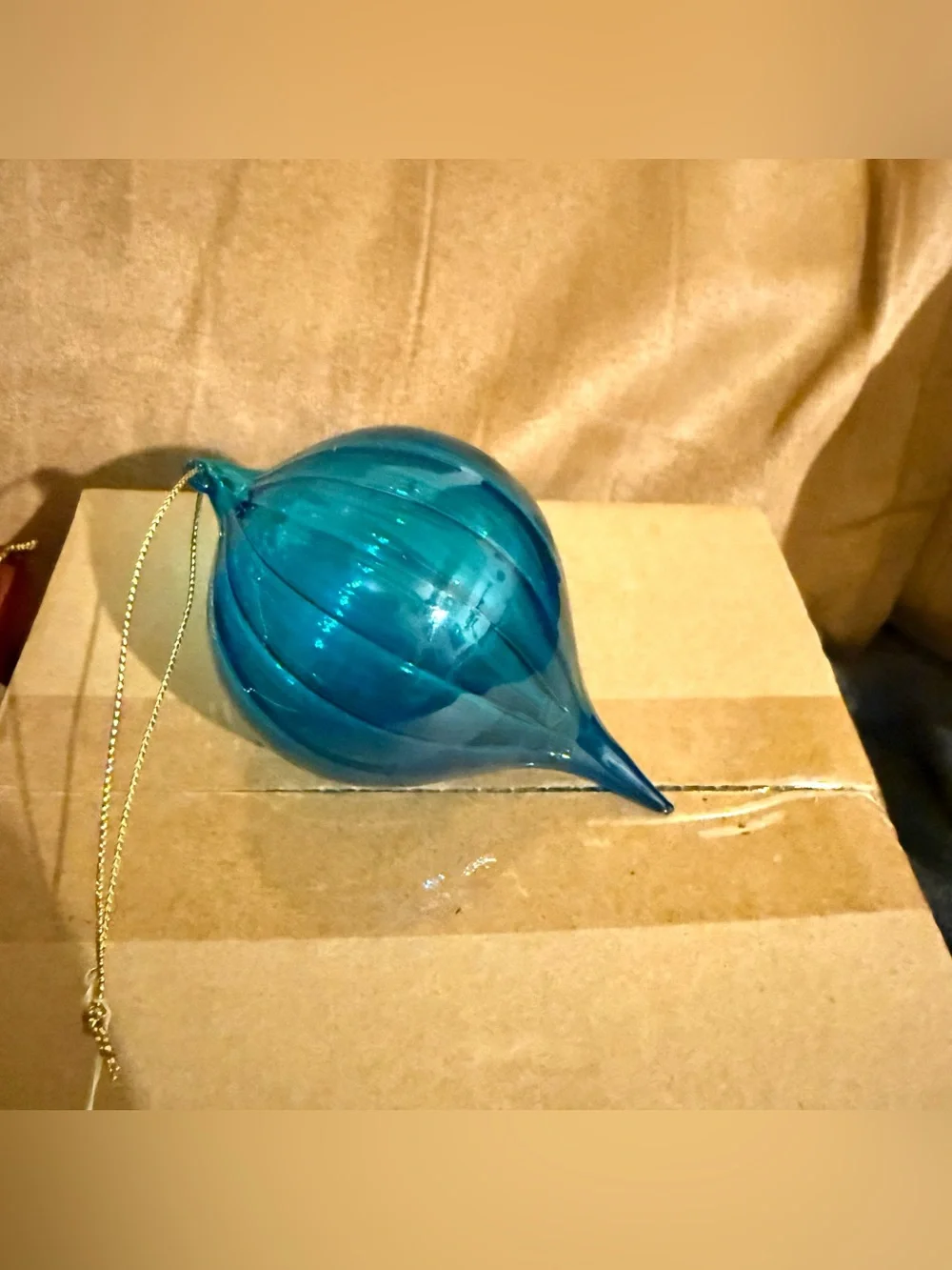 Vintage Home Interiors and Gifts Blown Glass Christmas Ornament set of 4